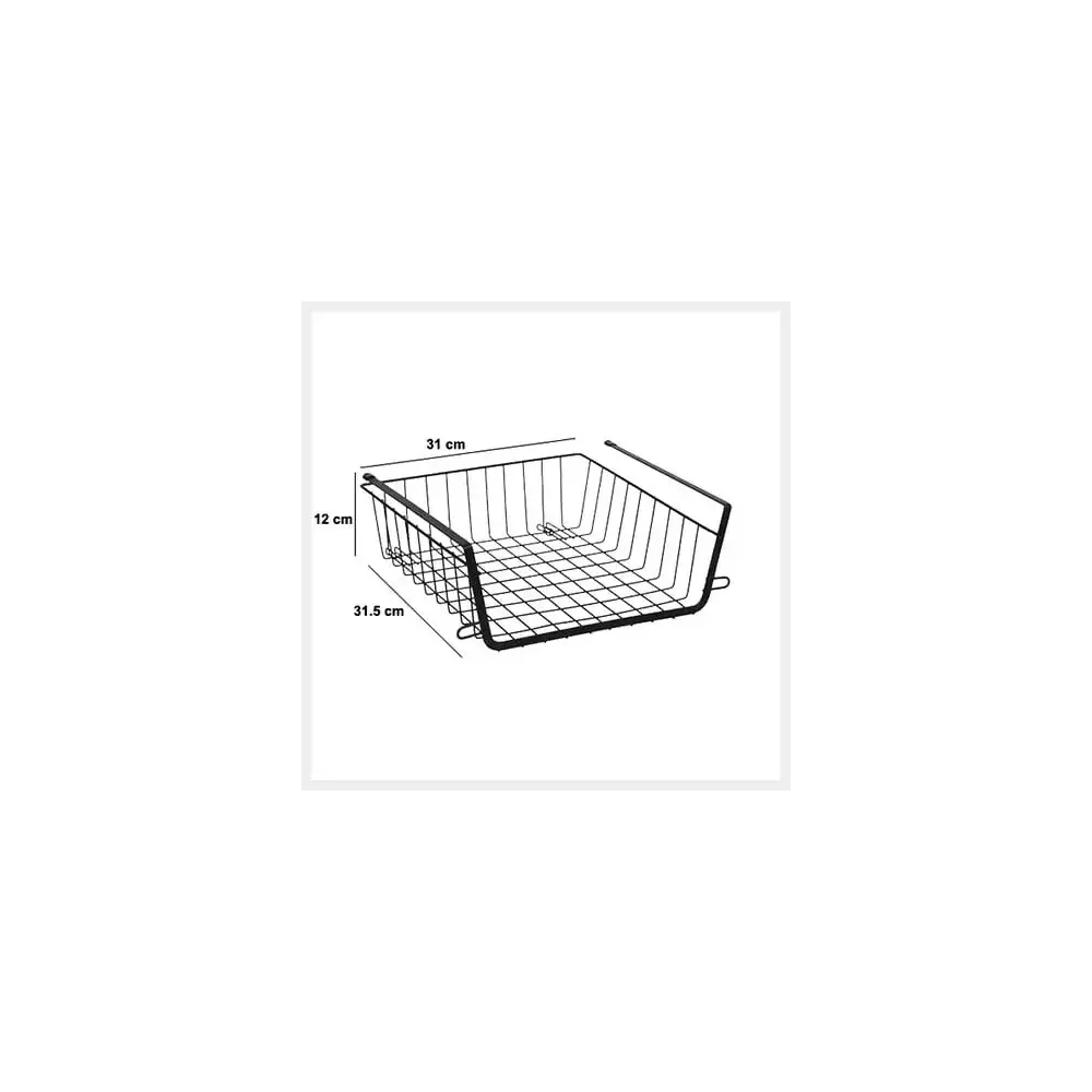 5FIVE Cestino Sospeso 31x31x12 cm in Metallo Nero