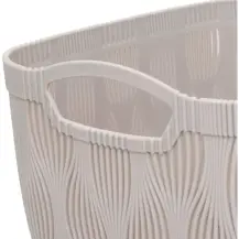 Leaf Portaoggetti 29x22x15 cm in Plastica Beige