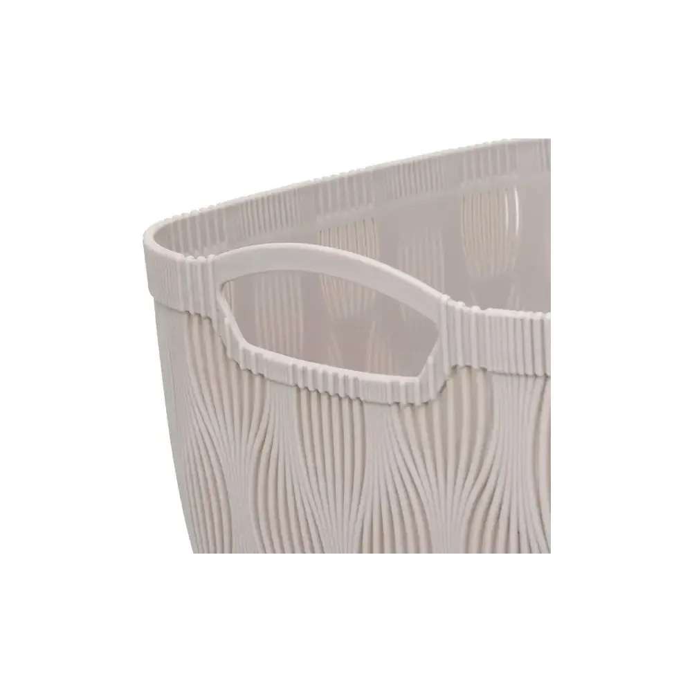 Leaf Portaoggetti 29x22x15 cm in Plastica Beige