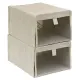5FIVE Dressy Set 2 Scatole Portascarpe Beige 33x25x17cm