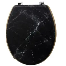 Sedile Wc 174791B Nero Effetto Marmo 5FIVE - 5FIVE