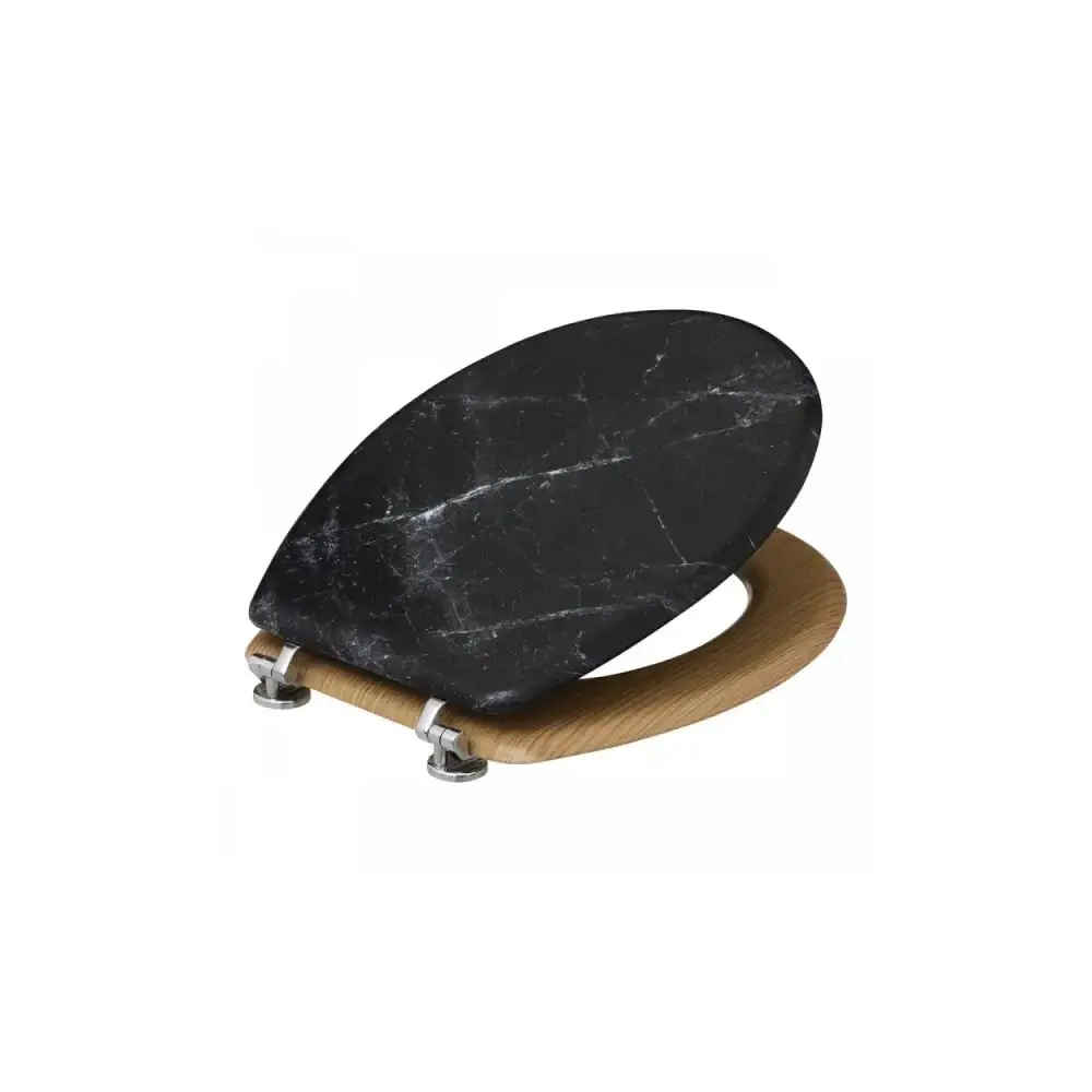 Sedile Wc 174791B Nero Effetto Marmo 5FIVE - 5FIVE