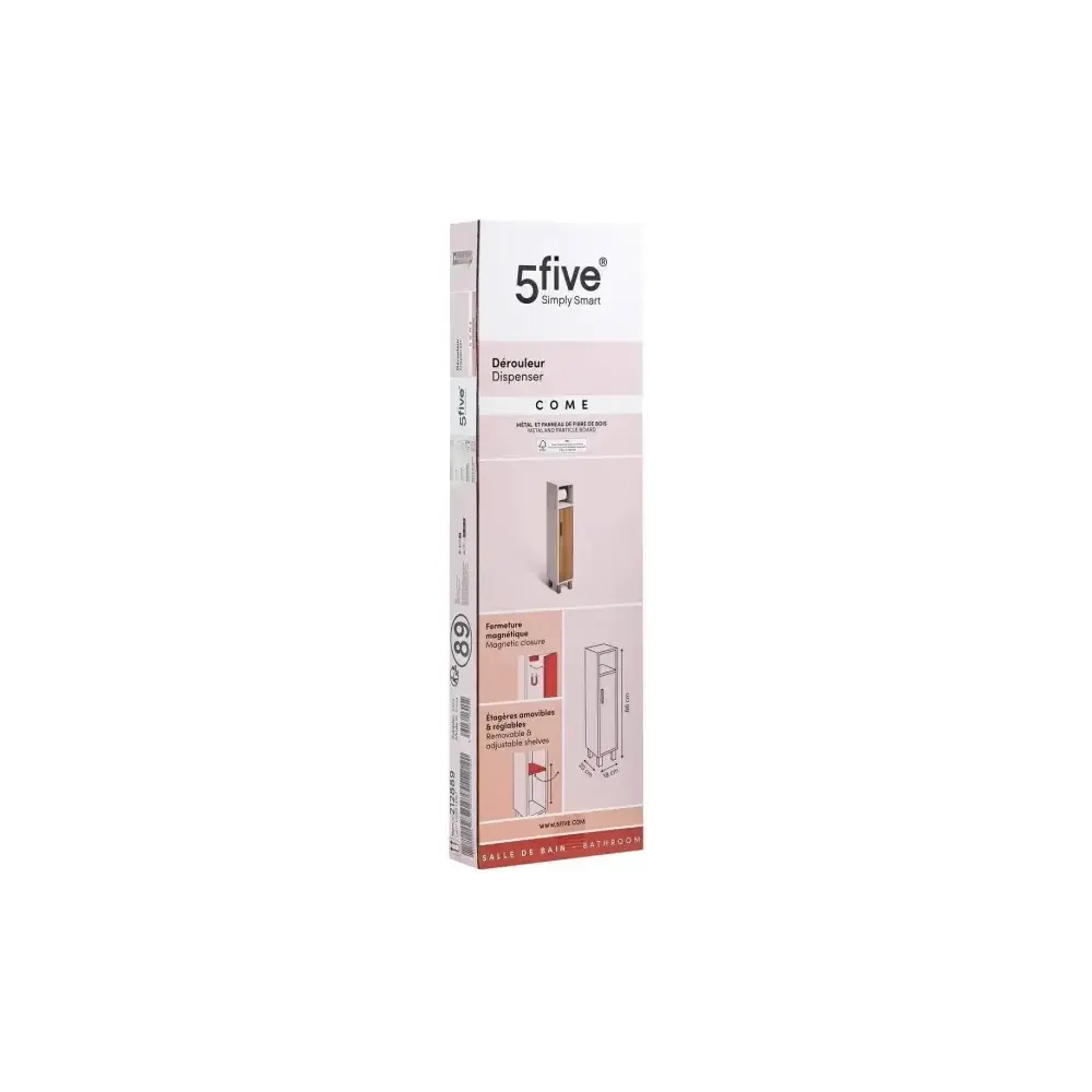 Portarotolo 212889 Come 20X18X86Cm 1 Anta 5FIVE - 5FIVE