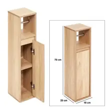 Portarotolo 212800 Abana con Scomparto 18X20X78Cm Legno 5FIVE - 5FIVE