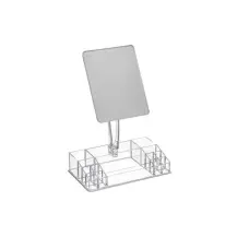 Specchio con Supporto, 14 Scomparti, Acrilico, Organizer, Trucco…