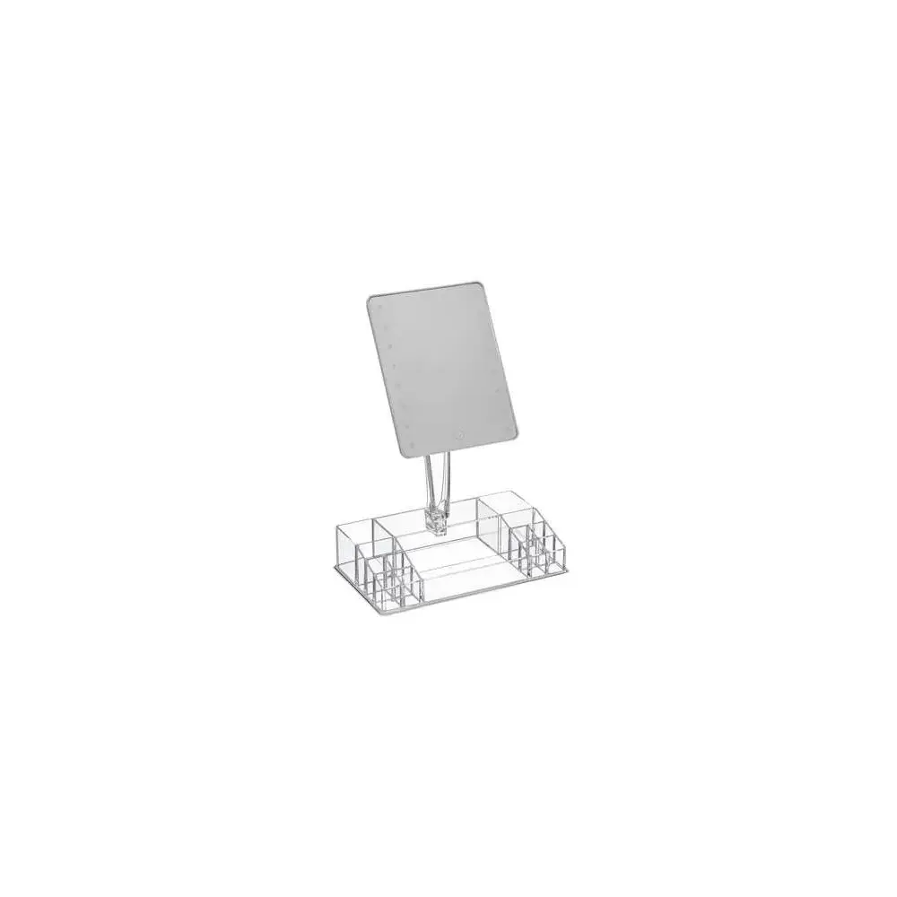 Specchio con Supporto, 14 Scomparti, Acrilico, Organizer, Trucco…