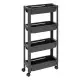 Carrello Multifunzionale 4 Ripiani Da Cucina Nero, Dimensioni…