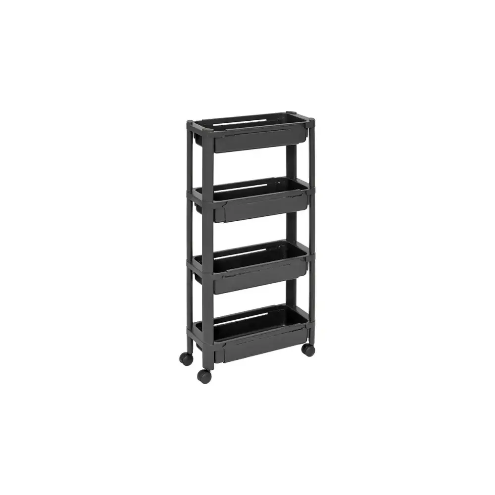 Carrello Multifunzionale 4 Ripiani Da Cucina Nero, Dimensioni…