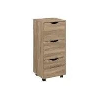 Cassettiera, 3 Cassetti, Mdf, 33X29X80 cm, Naturale, Mobile…