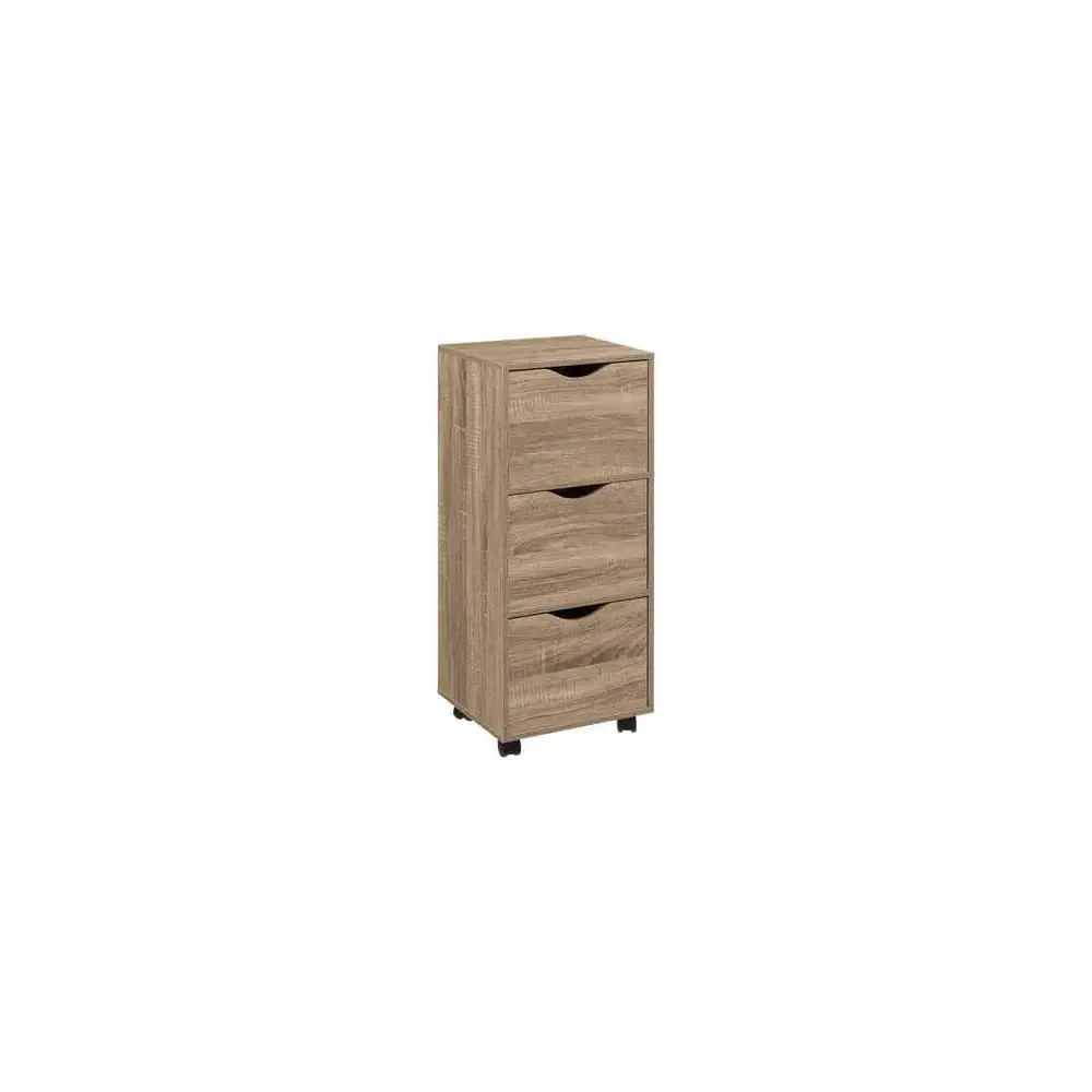 Cassettiera, 3 Cassetti, Mdf, 33X29X80 cm, Naturale, Mobile…