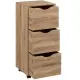 Cassettiera, 3 Cassetti, Mdf, 33X29X80 cm, Naturale, Mobile…