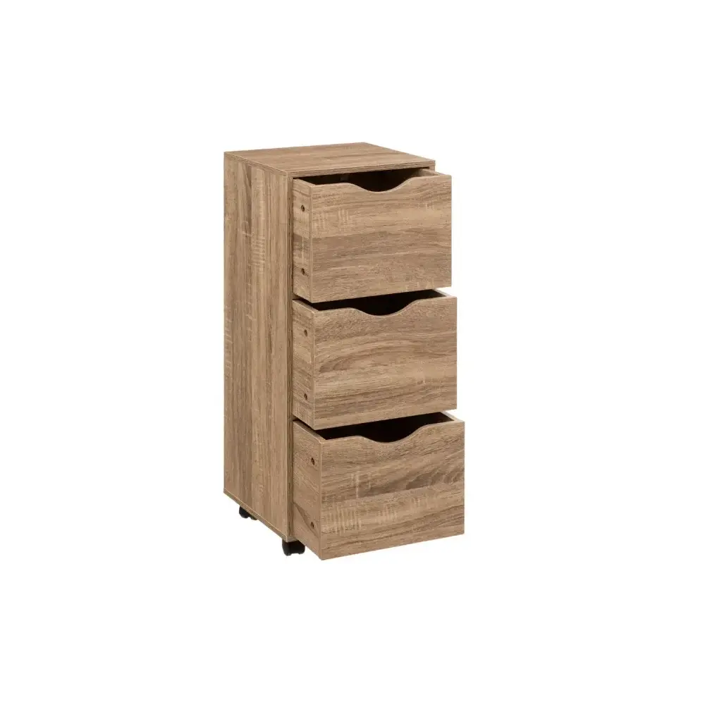 Cassettiera, 3 Cassetti, Mdf, 33X29X80 cm, Naturale, Mobile…