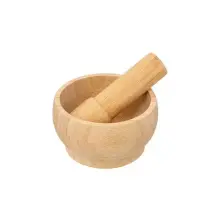 Mortaio In Bamboo con Pestello 11X11X6 cm 120059 5FIVE - 5FIVE