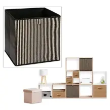 Scatola Portaoggetti 212700A Cotty Nero 31X31Cm 5FIVE - 5FIVE