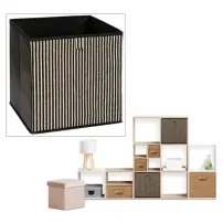 Scatola Portaoggetti 212700A Cotty Nero 31X31Cm 5FIVE - 5FIVE