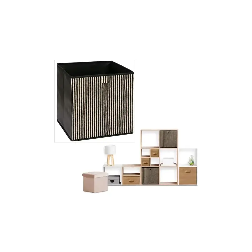 Scatola Portaoggetti 212700A Cotty Nero 31X31Cm 5FIVE - 5FIVE