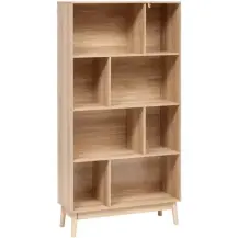 Libreria Abana 8 Scomparti, Beige 80X30X160 cm, Scaffale Moderno…