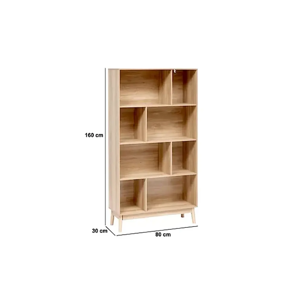 Libreria Abana 8 Scomparti, Beige 80X30X160 cm, Scaffale Moderno…