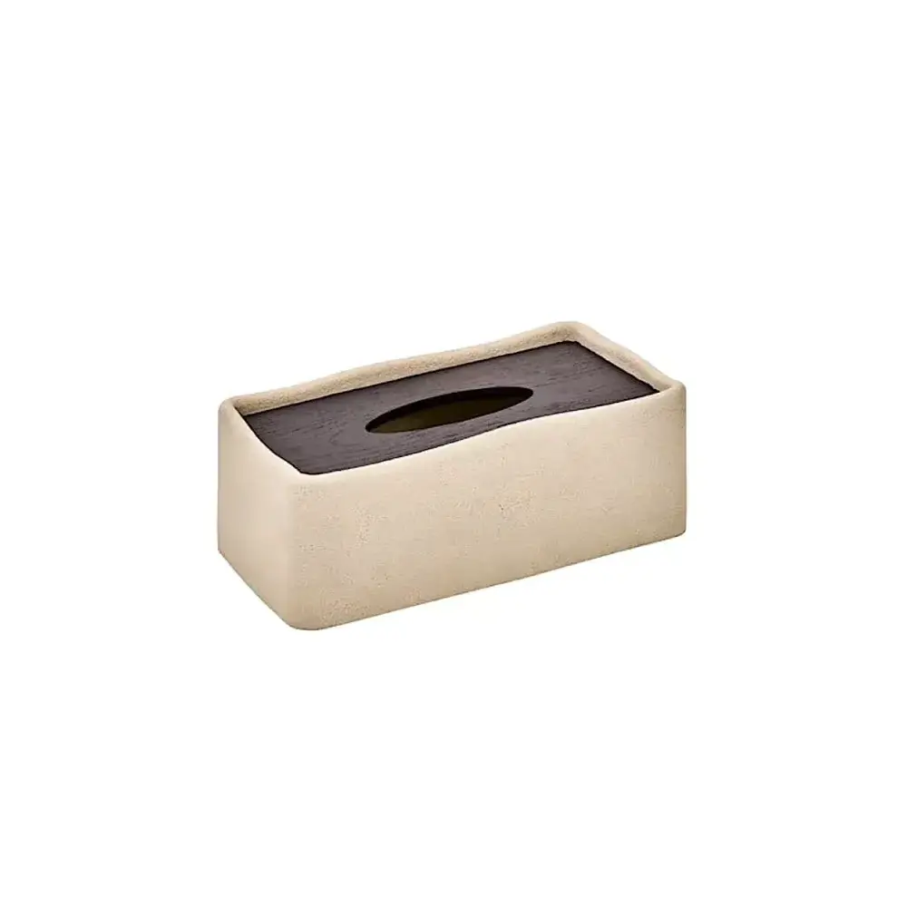 Portasalviette Oleya, 14X10X26 cm, Resina Beige, Porta Salviette…