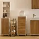 Carrello Bagno Come, 3 Ripiani, 40X20X80 cm, Mdf, con Ruote 5FIVE…