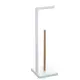 Portarotolo Metallo E Bambù H65 cm Bianco, Elegante Pratico…
