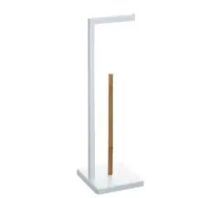 Portarotolo Metallo E Bambù H65 cm Bianco, Elegante Pratico…