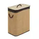 Portabiancheria 100 L, Bamboo Mdf, Tessuto Nero, Cesto Biancheria…