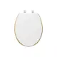 Sedile WC Legno Bianco 36x47 cm con Coperchio 5FIVE