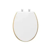 Sedile WC Legno Bianco 36x47 cm con Coperchio 5FIVE