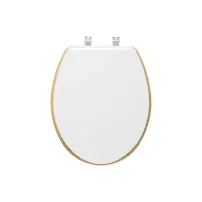 Sedile WC Legno Bianco 36x47 cm con Coperchio 5FIVE