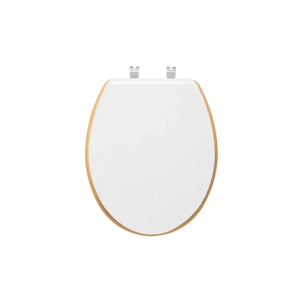 Sedile WC Legno Bianco 36x47 cm con Coperchio 5FIVE
