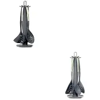 Set 4 Utensili Cucina 209784 con Supporto Assortito 5FIVE - 5FIVE