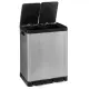 Pattumiera Doppia 186157A Ariane 30+30Lt Inox Argento 5FIVE - 5FIVE