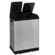 Pattumiera Doppia 186157A Ariane 30+30Lt Inox Argento 5FIVE - 5FIVE