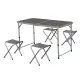 Tavolo Da Campeggio 131926 con 4 Sgabelli 70X60 H120Cm Pieghevole…