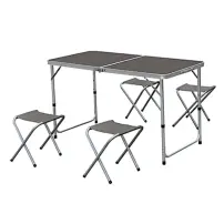 Tavolo Da Campeggio 131926 con 4 Sgabelli 70X60 H120Cm Pieghevole…