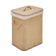 Portabiancheria 60 L, Bamboo Mdf, Bianco, Cesto Biancheria…