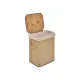 Portabiancheria 60 L, Bamboo Mdf, Bianco, Cesto Biancheria…