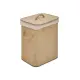 Portabiancheria 60 L, Bamboo Mdf, Bianco, Cesto Biancheria…