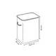 Portabiancheria 60 L, Bamboo Mdf, Bianco, Cesto Biancheria…