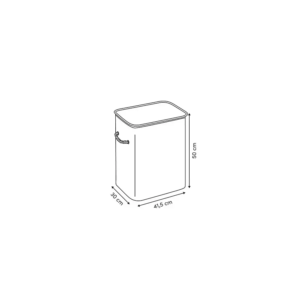 Portabiancheria 60 L, Bamboo Mdf, Bianco, Cesto Biancheria…