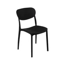 Sedia Impilabile In Polipropilene Nera – 46X54,5X79 cm 5FIVE - 5FIVE