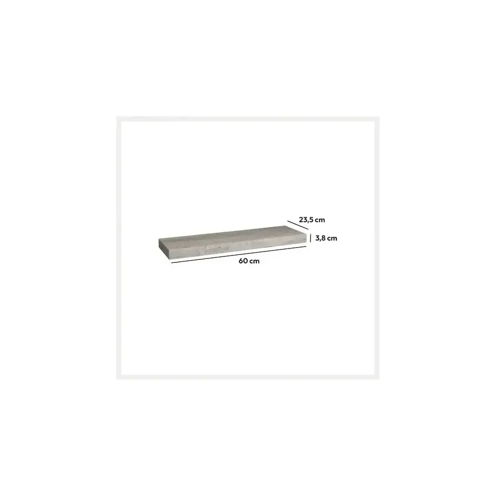 Mensola Da Parete Fixy L60Cm, Mdf 60X23,5X3,8 cm, Leggera E Moderna…