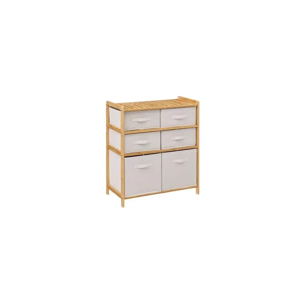 Mobiletto 174905 Bamboo 66X33X78Cm 6Cassetti 5FIVE - 5FIVE