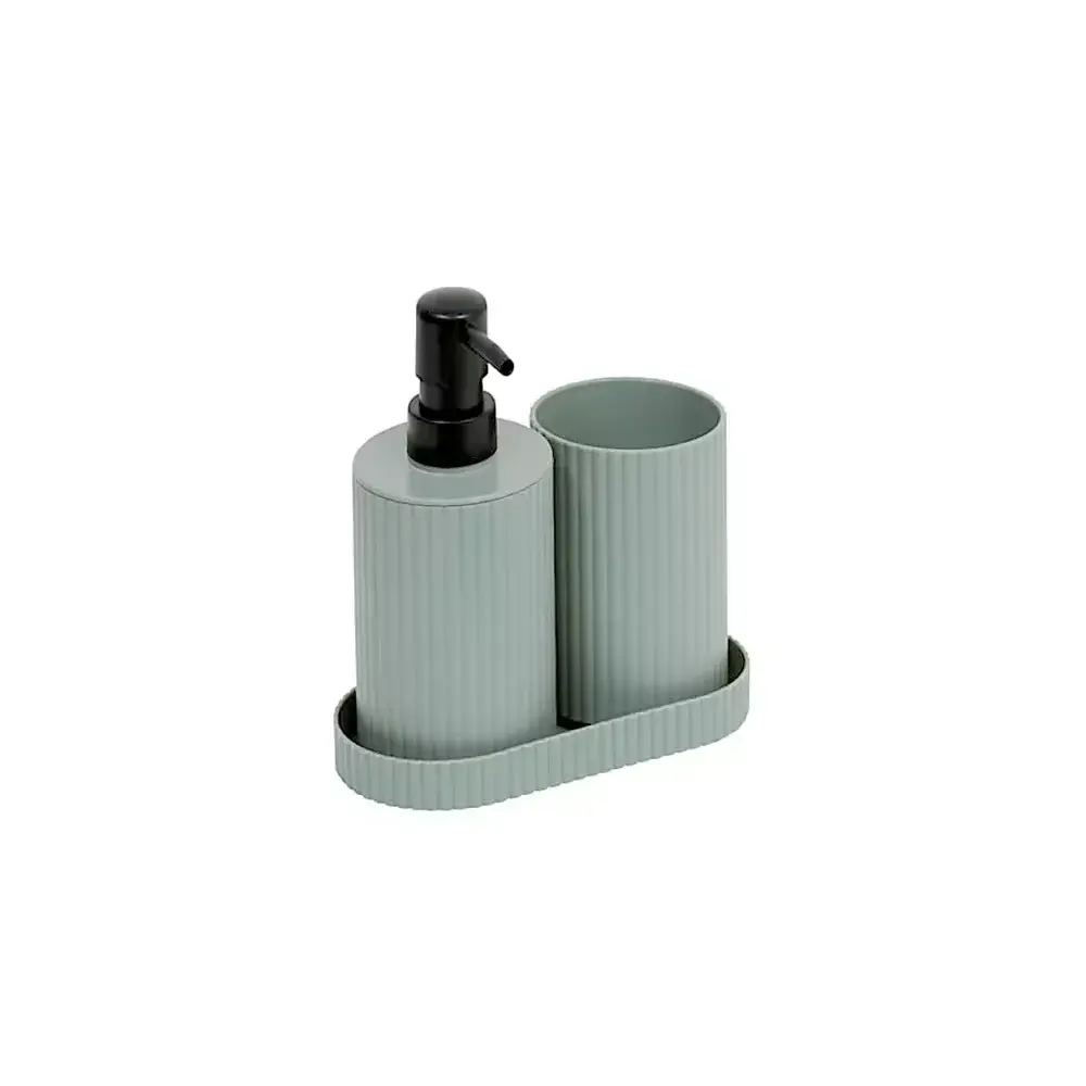 Set 2 Accessori Bagno Verde con Vassoio 214781, Kit Moderno 5FIVE…