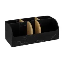 Portautensili Bagno 174792B Nero 5FIVE - 5FIVE