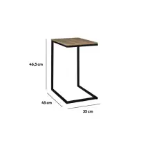 Tavolino Metallo Legno, 45X35X66 cm, Salotto, Multiuso 5FIVE - 5FIVE