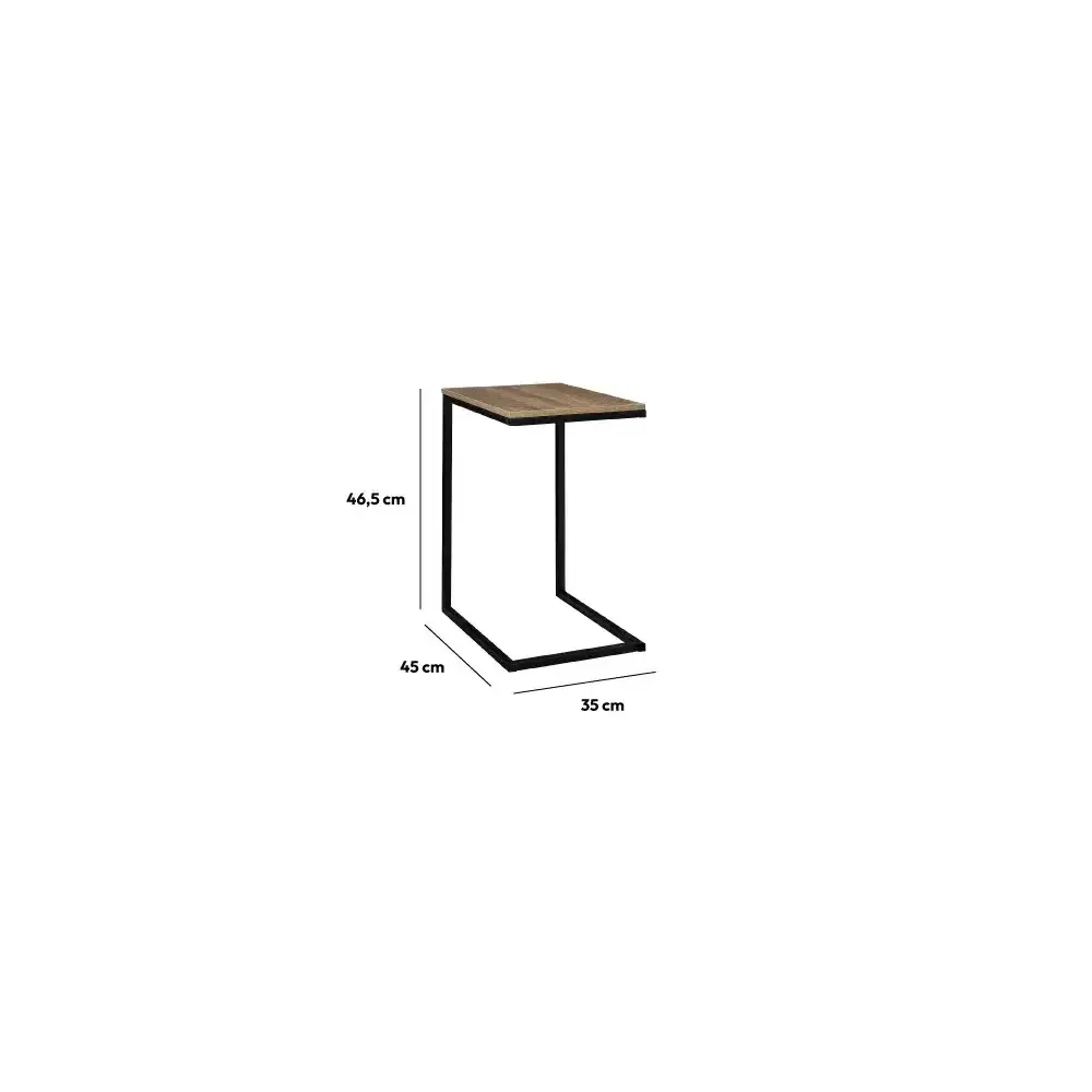Tavolino Metallo Legno, 45X35X66 cm, Salotto, Multiuso 5FIVE - 5FIVE