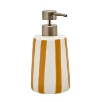 Dispenser Sapone Strio Giallo 9X17 cm Ceramica, Distributore Bagno…