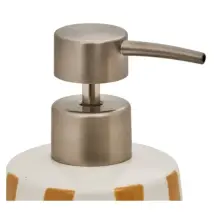 Dispenser Sapone Strio Giallo 9X17 cm Ceramica, Distributore Bagno…